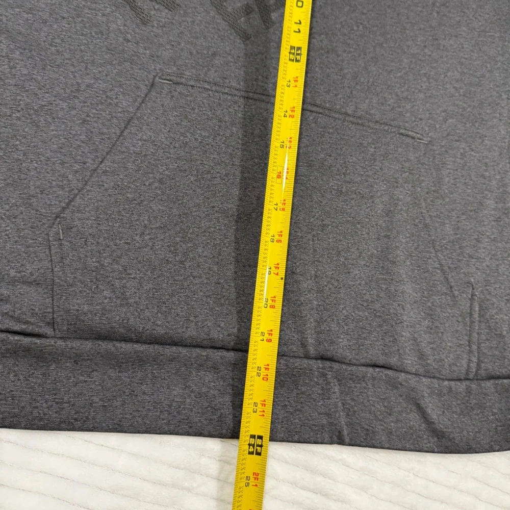 The North Face Mens Large Gray Tonal Logo Fleece Pullover Hoodie Sweatshirt
